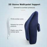Memory Foam Lumbar Support Back Cushion Firm Pillow
